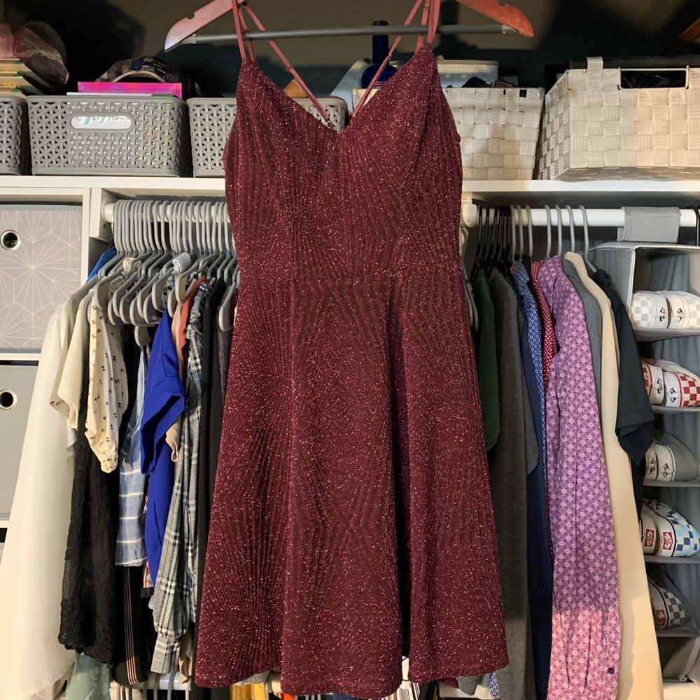 Sparkly Burgundy Dress